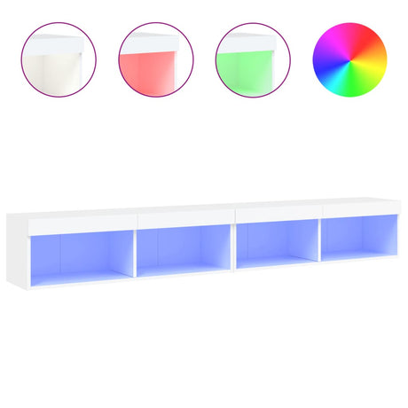 Vidaxl tv-meubels met led-verlichting 2 st 100x30x30 cm wit