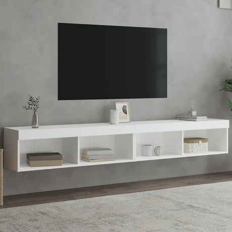 Vidaxl tv-meubels met led-verlichting 2 st 100x30x30 cm wit