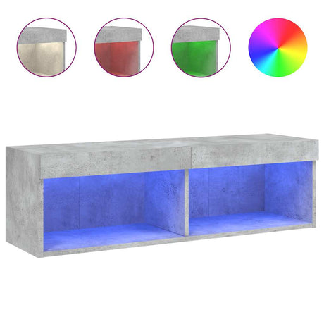 Vidaxl tv-meubel met led-verlichting 100x30x30 cm betongrijs