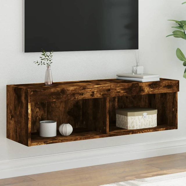 Vidaxl tv-meubel led-verlichting 100x30x30 cm gerookt eikenkleurig