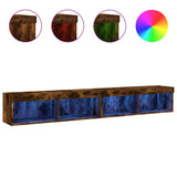 Vidaxl tv-meubels met led-verlichting 2 st 100x30x30 cm gerookt eiken