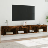 Vidaxl tv-meubels met led-verlichting 2 st 100x30x30 cm gerookt eiken