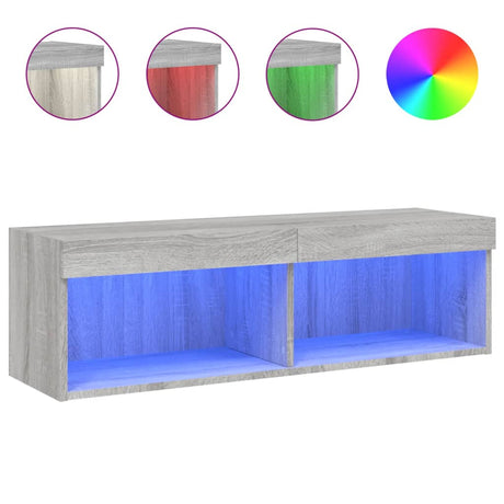 Vidaxl tv-meubel met led-verlichting 100x30x30 cm grijs sonoma eiken