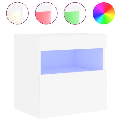 Vidaxl tv-wandmeubel met led-verlichting 40x30x40 cm wit