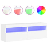 Vidaxl tv-wandmeubels met led-verlichting 2 st 60x30x40 cm wit