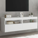 Vidaxl tv-wandmeubels met led-verlichting 2 st 60x30x40 cm wit