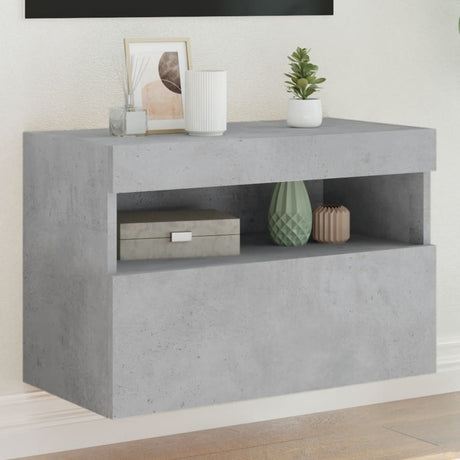 Vidaxl tv-wandmeubel met led-verlichting 60x30x40 cm betongrijs