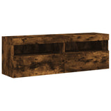 Vidaxl tv-wandmeubels met led 2 st 60x30x40 cm gerookt eikenkleurig