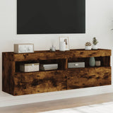 Vidaxl tv-wandmeubels met led 2 st 60x30x40 cm gerookt eikenkleurig