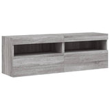 Vidaxl tv-wandmeubels met led 2 st 60x30x40 cm grijs sonoma eiken