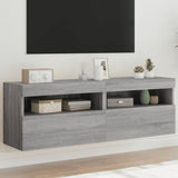 Vidaxl tv-wandmeubels met led 2 st 60x30x40 cm grijs sonoma eiken