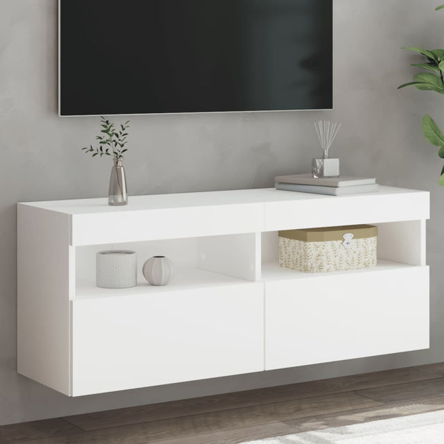 Vidaxl tv-wandmeubel met led-verlichting 100x30x40 cm wit