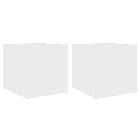 Vidaxl tv-wandmeubels met led-verlichting 2 st 30,5x35x30 cm wit
