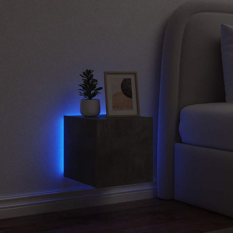 Vidaxl tv-wandmeubel met led-verlichting 30,5x35x30 cm betongrijs