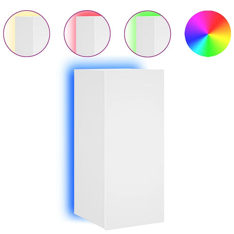Vidaxl tv-wandmeubel met led-verlichting 30,5x35x70 cm wit