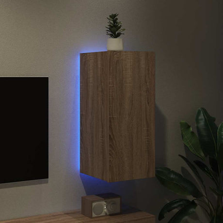 Vidaxl tv-wandmeubel met led-verlichting 30,5x35x70 cm sonoma eiken