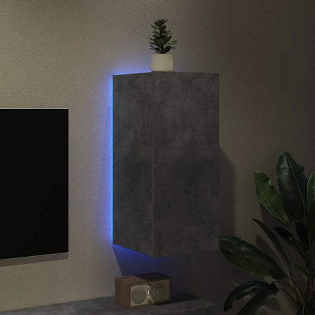 Vidaxl tv-wandmeubel met led-verlichting 30,5x35x70 cm betongrijs