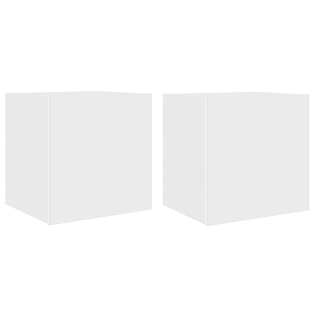 Vidaxl tv-wandmeubelen met led-verlichting 2 st 40,5x35x40 cm wit