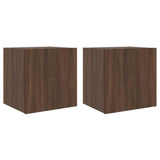 Vidaxl tv-wandmeubelen met led 2 st 40,5x35x40 cm bruin eikenkleur
