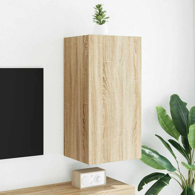 Vidaxl tv-wandmeubel met led-verlichting 40,5x35x80 cm sonoma eiken