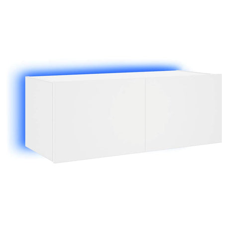 Vidaxl tv-wandmeubel met led-verlichting 80x35x31 cm wit