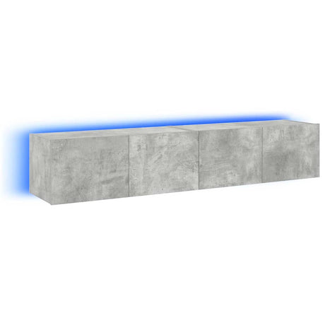 Vidaxl tv-wandmeubels met led-verlichting 2 st 80x35x31 cm betongrijs