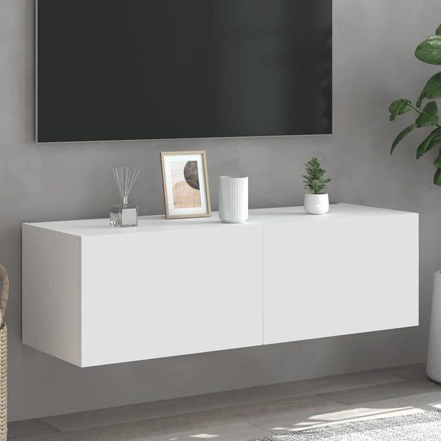 Vidaxl tv-wandmeubel met led-verlichting 100x35x31 cm wit
