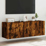 Vidaxl tv-wandmeubels met led 2 st 60x35x41 cm gerookt eikenkleurig