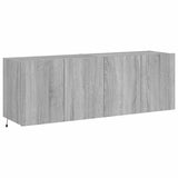 Vidaxl tv-wandmeubels met led 2 st 60x35x41 cm grijs sonoma eiken