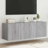 Vidaxl tv-wandmeubels met led 2 st 60x35x41 cm grijs sonoma eiken