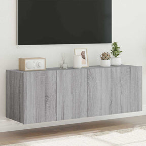 Vidaxl tv-wandmeubels met led 2 st 60x35x41 cm grijs sonoma eiken