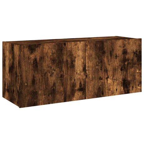 Vidaxl tv-wandmeubel met led-verlichting 100x35x41 cm gerookt eiken