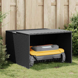 Vidaxl garage voor robotmaaier 86x90x52 57 cm poly rattan zwart