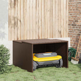 Vidaxl garage voor robotmaaier 86x90x52 57 cm poly rattan bruin