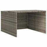 Vidaxl garage voor robotmaaier 86x90x52 57 cm poly rattan grijs