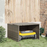 Vidaxl garage voor robotmaaier 86x90x52 57 cm poly rattan grijs