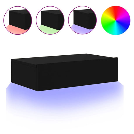 Vidaxl tv-meubel met led-verlichting 60x35x15,5 cm zwart