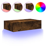 Vidaxl tv-meubel met led-verlichting 60x35x15,5 cm gerookt eikenkleur