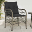 Vidaxl tuinstoelen 2 st met kussens poly rattan grijs