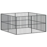 Vidaxl Dog Kennel 8 Panels Pulverlakkert stål svart