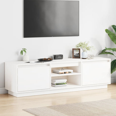 Vidaxl tv-meubel 140x35x40 cm massief grenenhout wit