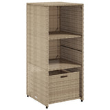 Vidaxl tuinkast 50x55x115 cm poly rattan beige