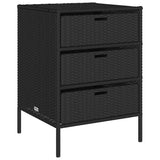 Vidaxl tuinkast 55x59x80 cm poly rattan zwart
