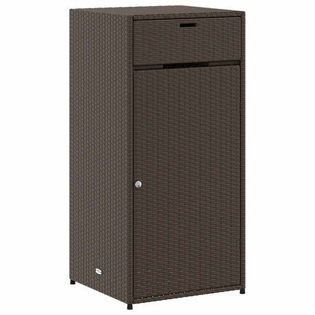 Vidaxl tuinkast 55x55x111 cm poly rattan bruin