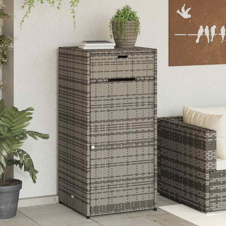 Vidaxl tuinkast 55x55x111 cm poly rattan grijs