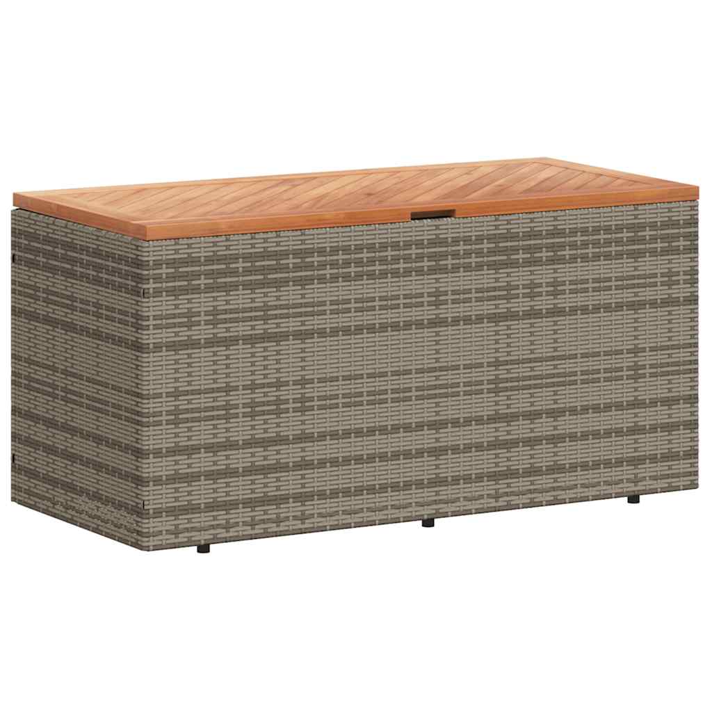 Vidaxl tuinbox 110x50x54 cm poly rattan en acaciahout grijs