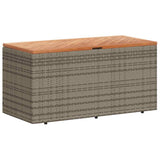 Vidaxl tuinbox 110x50x54 cm poly rattan en acaciahout grijs