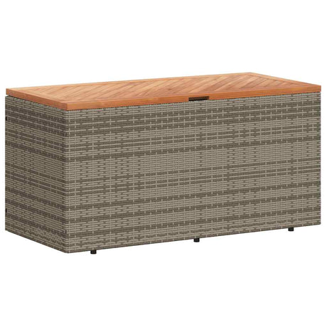 Vidaxl tuinbox 110x50x54 cm poly rattan en acaciahout grijs