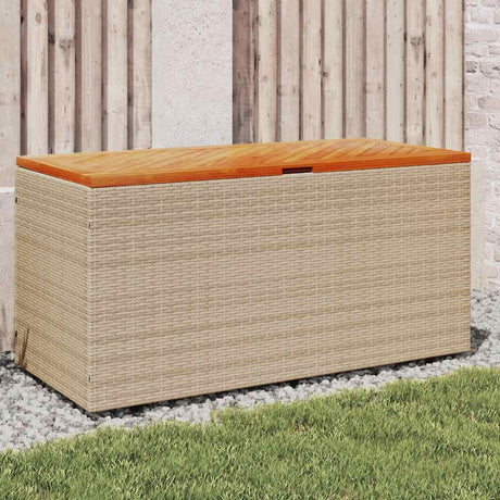 Vidaxl tuinbox 110x50x54 cm poly rattan en acaciahout beige