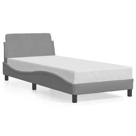 Vidaxl bedframe dover 80x200 cm stof lichtgrijs